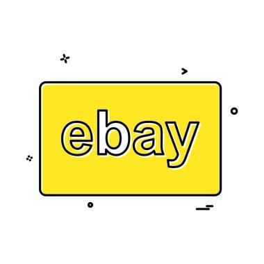 Ebay kart tasarım vektörü 