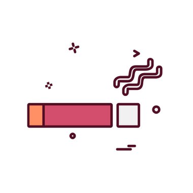 Sigara simgesi tasarım vektörü