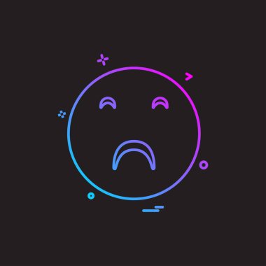 Emoji simgesi tasarım, renkli vektör çizim