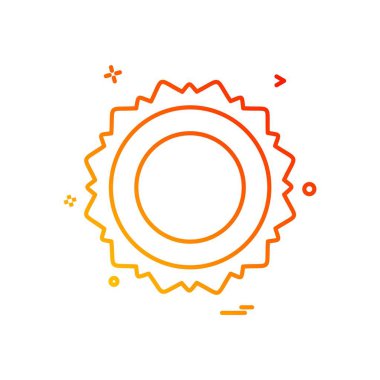 Güneş simgesi tasarım vektörü