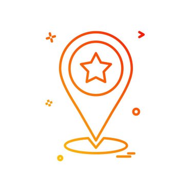 Gezinti simgesi tasarım, renkli vektör çizim