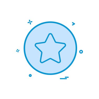 yıldız temel simge vektör tasarımı