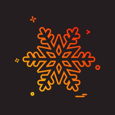 Sadece renkli kar tanesi simge vektör