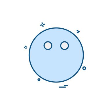 Emoji simgesi tasarım, vektör çizim