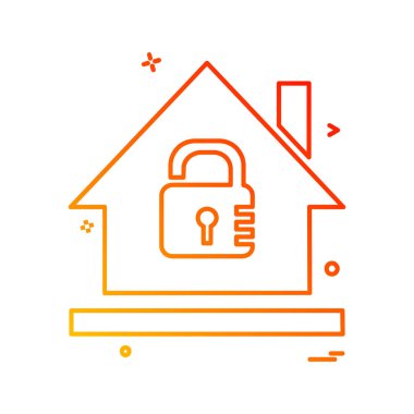 Güvenli Ev simgesi tasarım vektörü