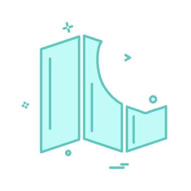 Harita simgesi tasarım vektörü