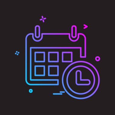 Takvim simgesi tasarım vektörü 