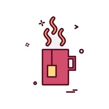 İçki simgesi tasarım, renkli vektör çizim 