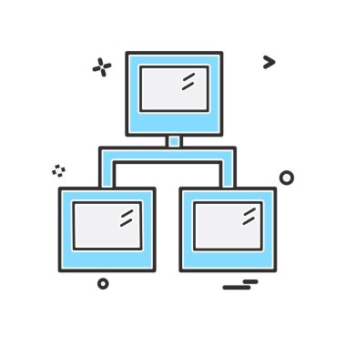 Ağ simgesi tasarım vektörü