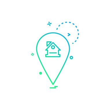 Gezinti simgesi tasarım, renkli vektör çizim