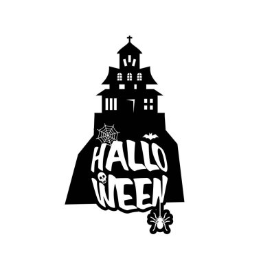 Cadılar Bayramı tasarım tipografi ve beyaz arka plan vektör ile 