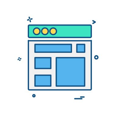 Web düzen simge tasarlamak vektör