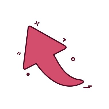 Yukarı ok simgesi tasarım vektörü