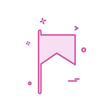 Bayrak simgesi tasarım vektörü