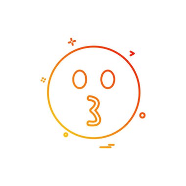 Emoji simgesi tasarım, renkli vektör çizim