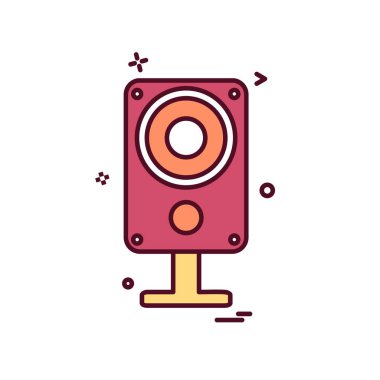 Mikrofon simgesi tasarım vektörü