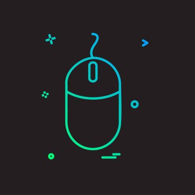 Bilgisayar fare düz simge vektör çizim 