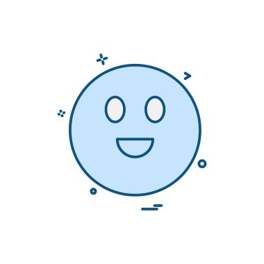 Emoji simgesi tasarım, vektör çizim