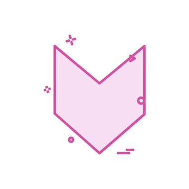 Aşağı ok simgesi tasarım vektörü