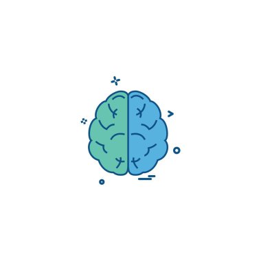 beyin bölmek inkcontober sains simge vektör desige