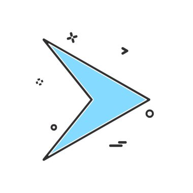 Sağ ok simge tasarlamak vektör