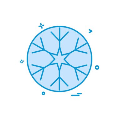 Kar tanesi simge vektör beyaz arka plan üzerinde