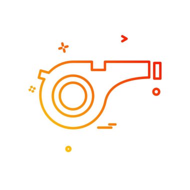 Islık simgesi tasarım vektörü