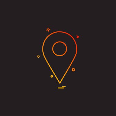 Gezinti simgesi tasarım, renkli vektör çizim