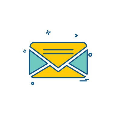 Sevgililer günü simgesi tasarım, renkli vektör çizim