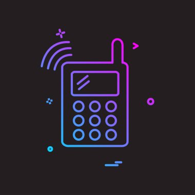 Mobil simge tasarım vektörü