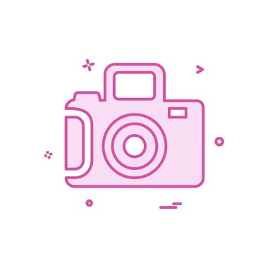 Kamera simgesi tasarım vektörü