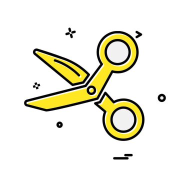 Makas simge tasarlamak vektör