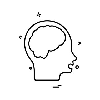 Beyin simge tasarlamak vektör