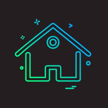 Ev simgesi tasarım vektörü