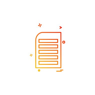 Belge simgesi tasarım vektörü