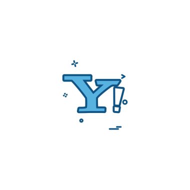 Yahoo posta simgesi tasarım vektörü