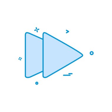 İleri medya düğme simge vektör 