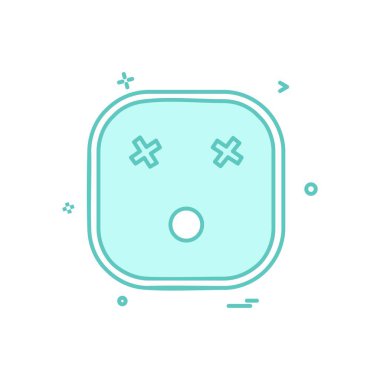 Üzgün emoji simgesi tasarım, renkli vektör çizim