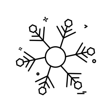 Kar tanesi beyaz arka plan basit simgesine