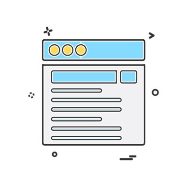 Web düzeni simge tasarım vektörü