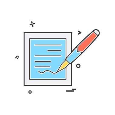 Belge simgesi tasarım vektörü