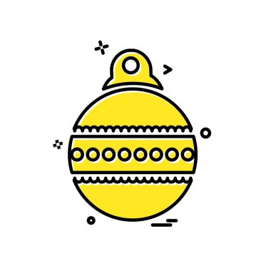 Noel top simge tasarlamak vektör