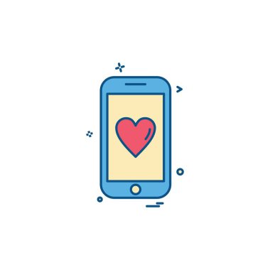 Akıllı Telefon Simgesi Tasarım Vektörü 