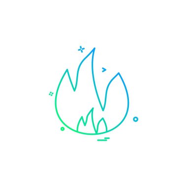 Simge tasarım vektörünü ateşle