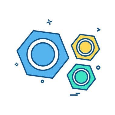 cıvata somun simgesi vektörü