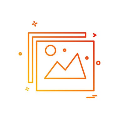 Görüntü simgesi tasarım, renkli vektör çizim