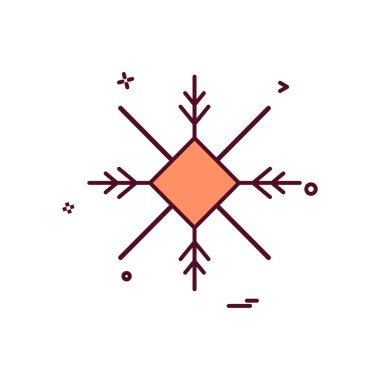 Beyaz arka plan üzerinde Snow flake simge vektör