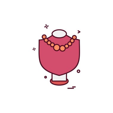 Kolye simge tasarlamak vektör 