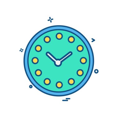 Saat simgesi tasarım vektörü