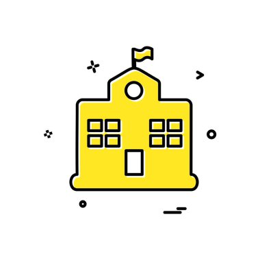 Okul simgesi tasarım vektörü